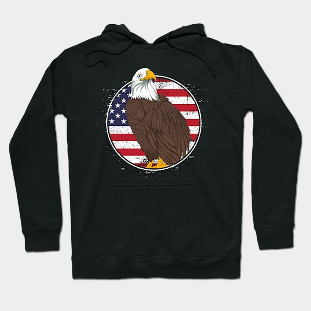 The US Flag American Bald Eagle Hoodie by ShirtsShirtsndmoreShirts